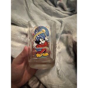 McDonald's Disney Mickey Mouse Wizard Glass Cup 2000 Walt Disney World